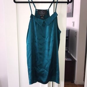 Teal Maison de Papillon Silk Casual or Dress Shirt